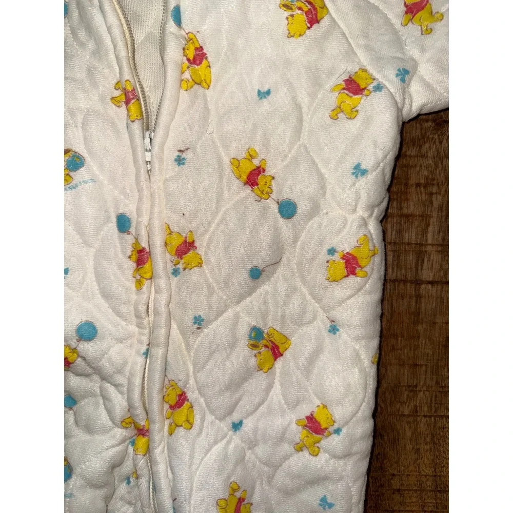 Vintage Winnie the Pooh Quilted Snowsuit Sears Roebuck Disney Hooded Medium